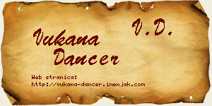 Vukana Dancer vizit kartica